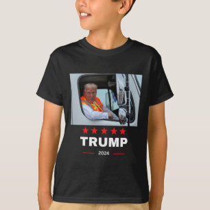 Donald Trump Rides In Garbage Truck 2 T-Shirt