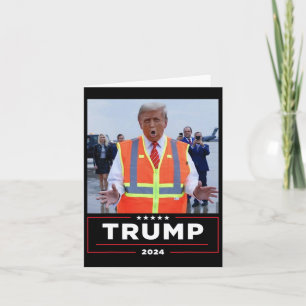 Donald Trump Rides In Garbage Truck Shirt Garbage Card