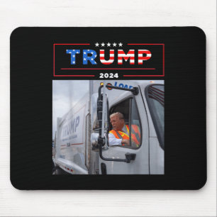 Donald Trump Rides In Garbage Truck Shirt Garbage  Mouse Pad
