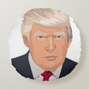 DONALD TRUMP ROUND PILLOW