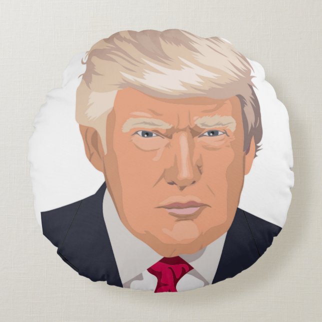 DONALD TRUMP ROUND PILLOW (Front)
