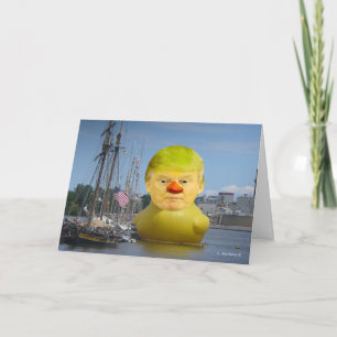 Donald Trump Rubber Yellow Duck Greeting Card