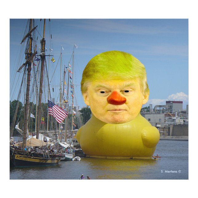 Donald Trump Rubber Yellow Duck Photo Élargissemen (Devant)