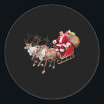 Donald Trump Santa Claus Sleigh Christmas Xmas Usa Classic Round Sticker<br><div class="desc">Donald Trump Santa Claus Sleigh Christmas Xmas Usa President 1</div>
