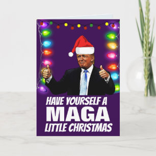  DONALD TRUMP SANTA HAT MAGA  Christmas GREETING Holiday Card