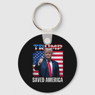 Donald Trump Saved America 47th President Inaugura Keychain