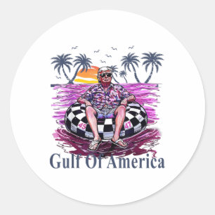Donald Trump Shirt Gulf Of Us America 2025 Gulf Me Classic Round Sticker