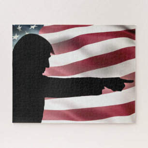 Donald Trump Silhouette Jigsaw Puzzle
