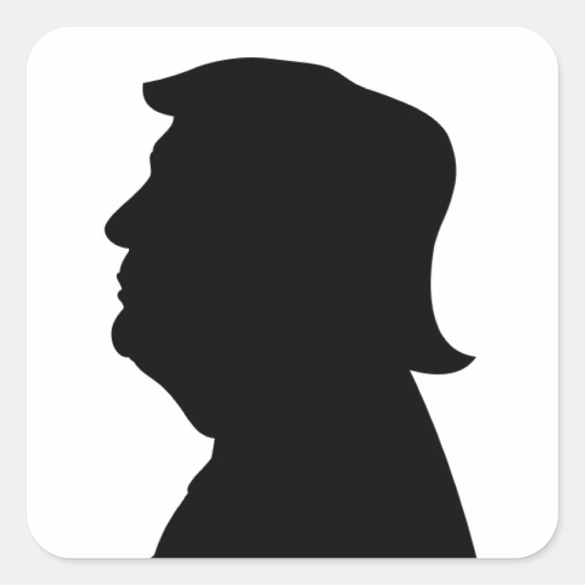 Donald Trump Silhouette Square Sticker (Front)