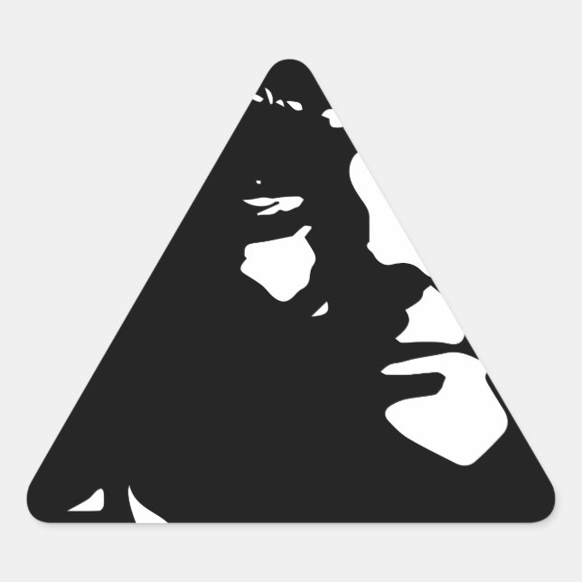 Donald Trump Silhouette Trumphead Triangle Sticker (Front)