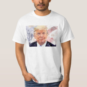 Donald Trump smiling with American flag T-Shirt