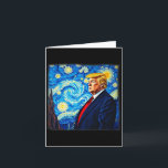Donald Trump Starry Night Art Van Gogh Style Polit Card<br><div class="desc">Donald Trump Starry Night Art Van Gogh Style Political</div>