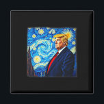 Donald Trump Starry Night Art Van Gogh Style Polit Magnet<br><div class="desc">Donald Trump Starry Night Art Van Gogh Style Political</div>