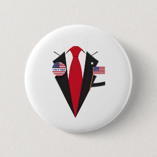 Donald Trump Suit And Tie Halloween Costume 1 2 Inch Round Button