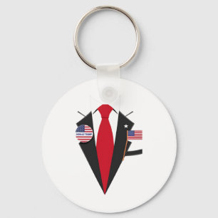 Donald Trump Suit And Tie Halloween Costume 1 Keychain