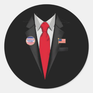 Donald Trump Suit And Tie Halloween Costume Classic Round Sticker