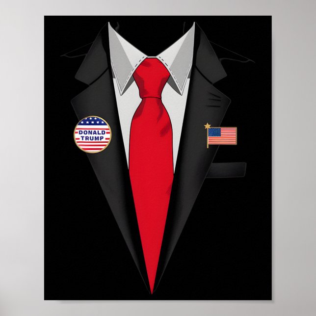 Donald Trump Suit And Tie Halloween Costume  Poster (Front)