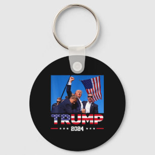 Donald Trump Survived Shooting At Election Rally  Keychain