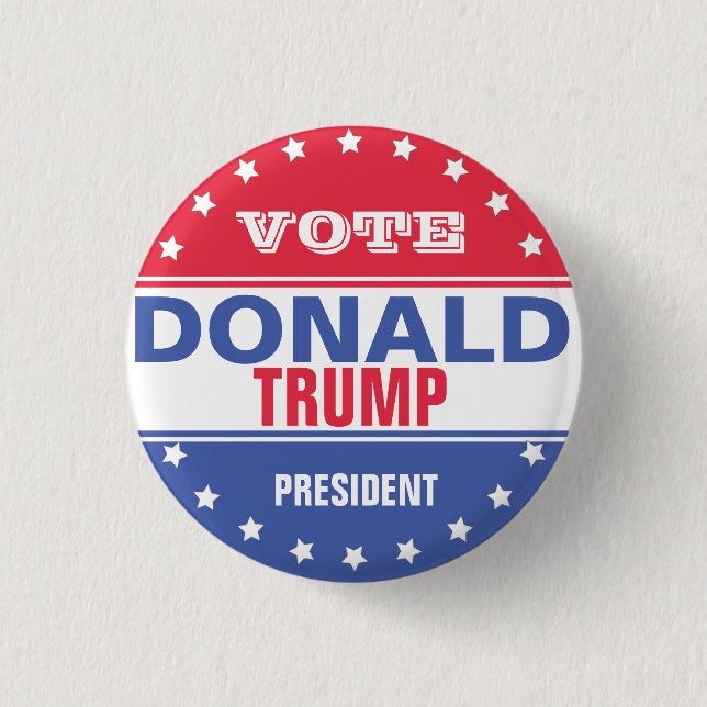 Donald Trump Template for Elections 1 Inch Round Button (Front)