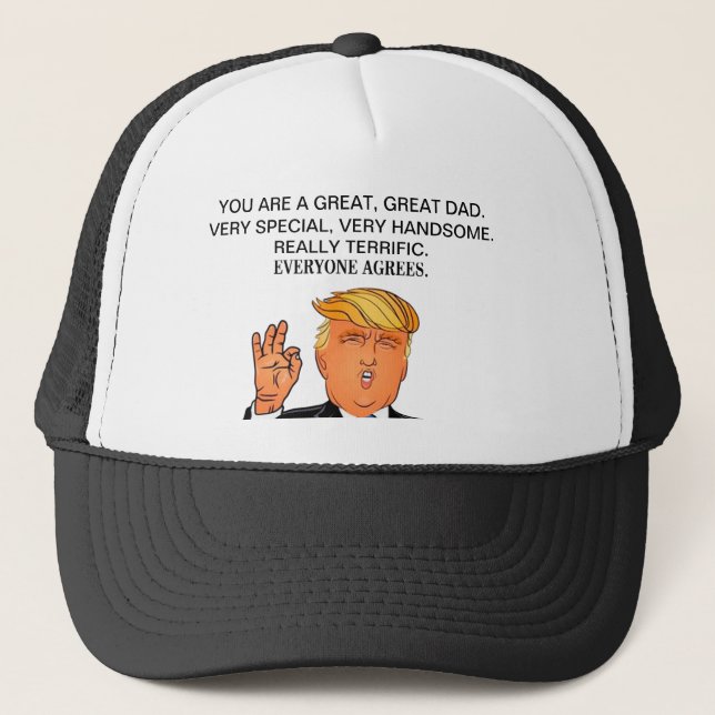 Donald Trump - terrific dad fathers day birthday Trucker Hat (Front)