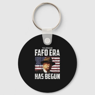 Donald Trump The American Fafo Era Around And Find Keychain