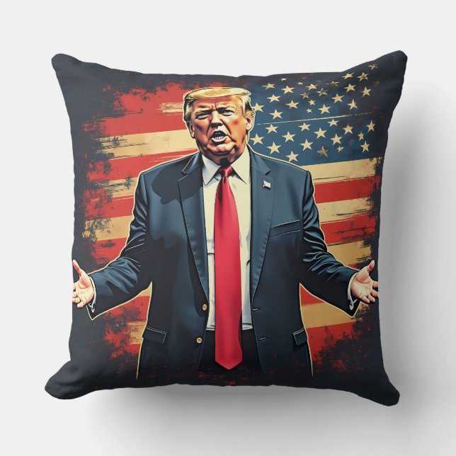 Donald Trump  Throw Pillow (Front)