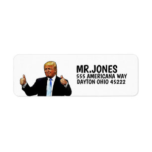 DONALD TRUMP THUMBS HAUT Adresse de retour