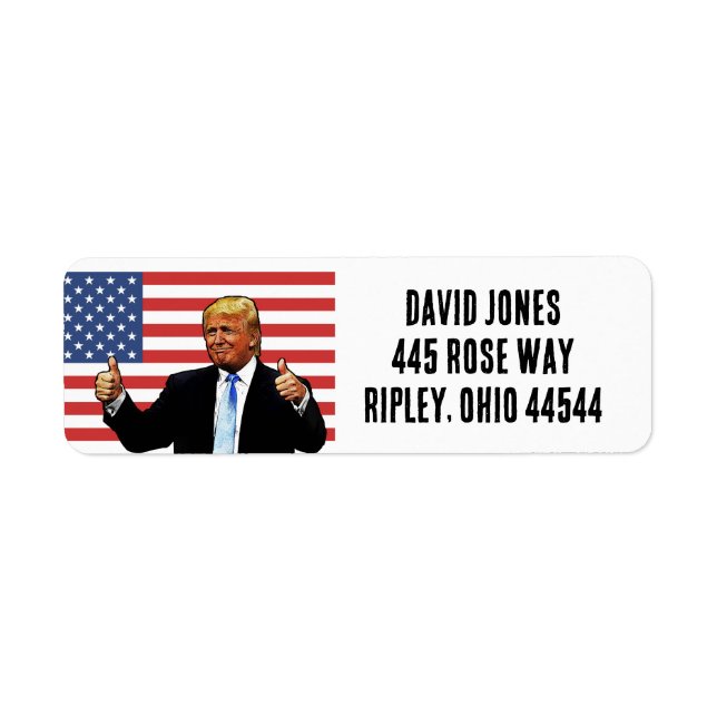 DONALD TRUMP THUMBS HAUT Étiquettes d'adresse de r (Devant)