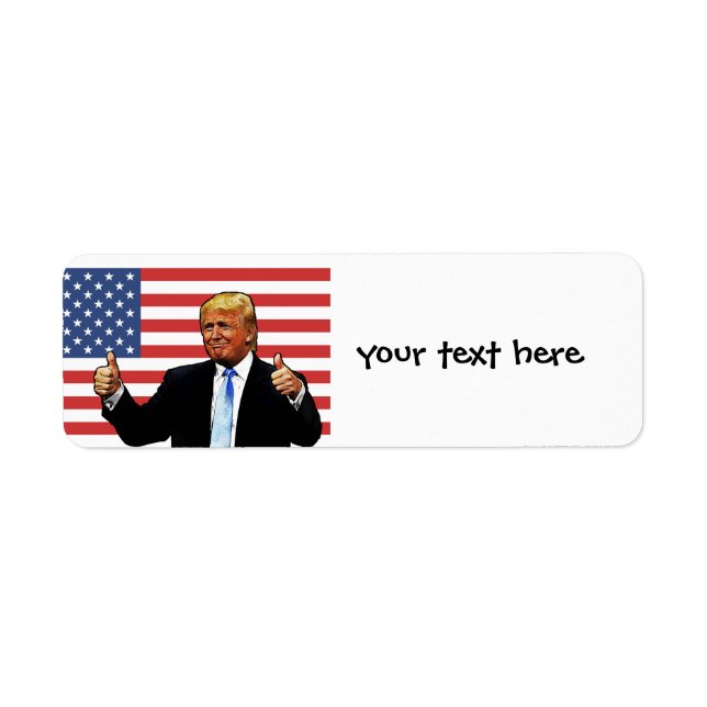 DONALD TRUMP THUMBS UP Return Address Labels (Front)