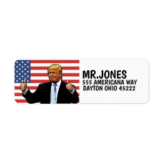 DONALD TRUMP THUMBS UP Return Address Labels