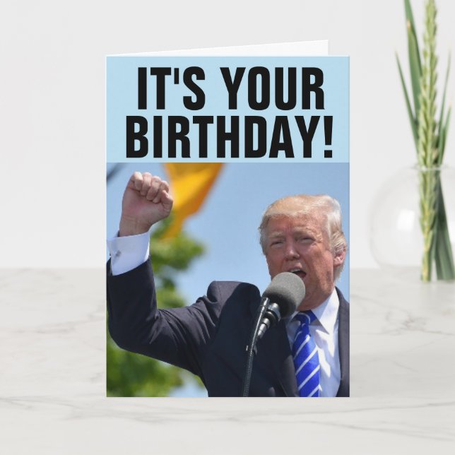 DONALD TRUMP TREMENDOUS BIRTHDAY CARDS  (Front)