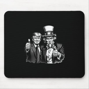 Donald Trump Uncle Sam Selfie Thumbs Up Funny Mens Mouse Pad