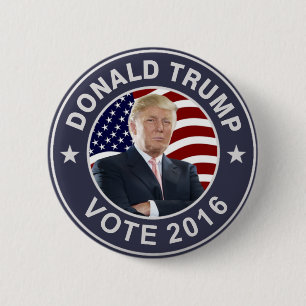 Donald Trump US Flag 2 Inch Round Button