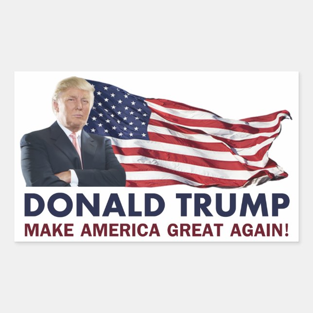 Donald Trump US Flag Sticker (Front)