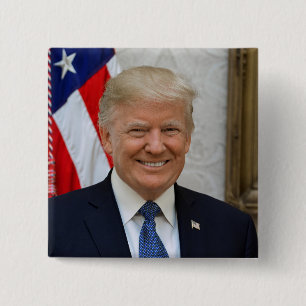 Donald Trump US President White House MAGA 2024  2 Inch Square Button