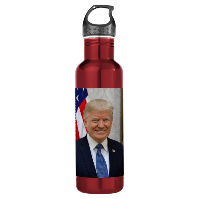 Donald Trump US President White House MAGA 2024  710 Ml Water Bottle (Front)