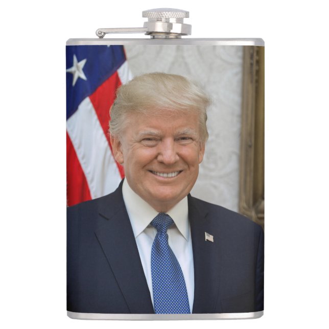 Donald Trump US President White House MAGA 2024  Hip Flask (Front)