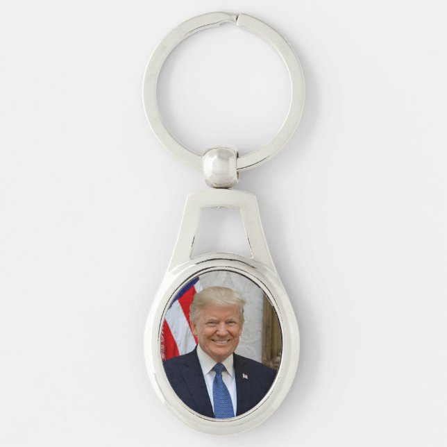 Donald Trump US President White House MAGA 2024  Keychain (Front)