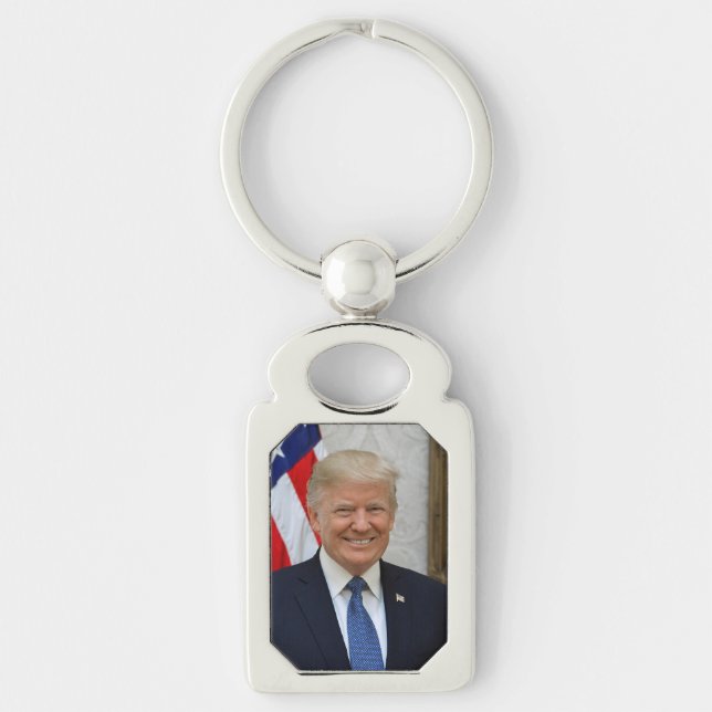 Donald Trump US President White House MAGA 2024  Keychain (Front)