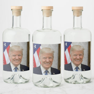 Donald Trump US President White House MAGA 2024  Liquor Bottle Label