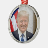 Donald Trump US President White House MAGA 2024  Metal Ornament (Left)