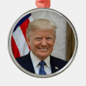 Donald Trump US President White House MAGA 2024  Metal Ornament (Front)