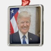 Donald Trump US President White House MAGA 2024  Metal Ornament (Left)