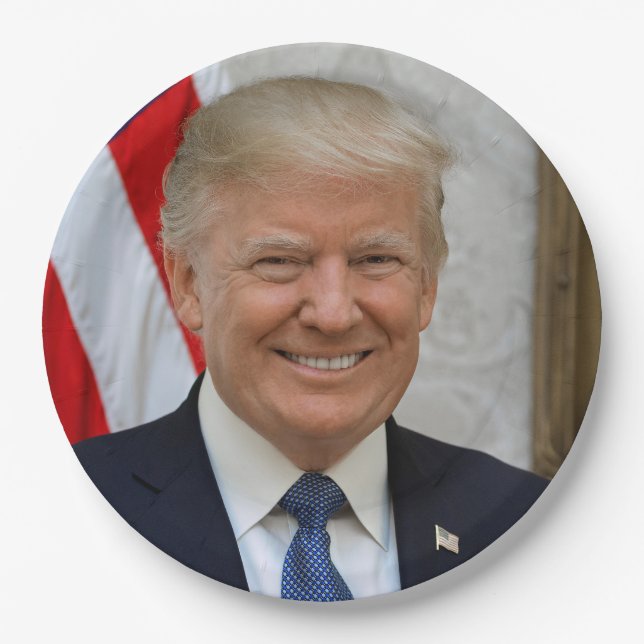 Donald Trump US President White House MAGA 2024  Paper Plate (Front)