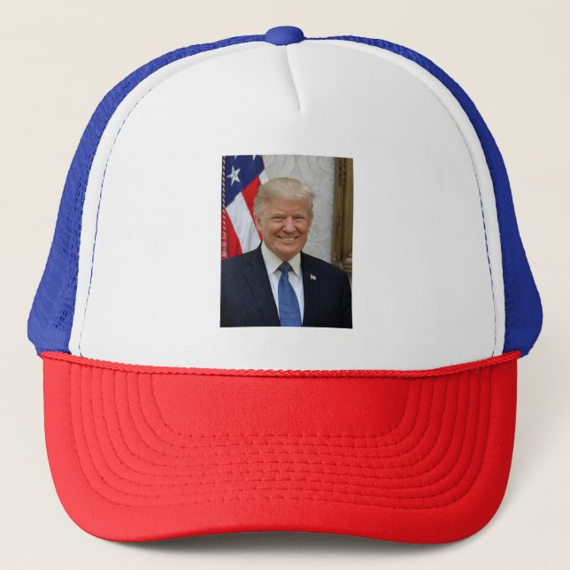 Donald Trump US President White House MAGA 2024  Trucker Hat (Front)