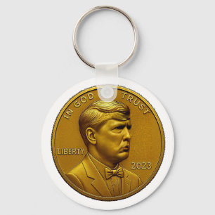 donald trump USA Coin 1 Cent America United States Keychain