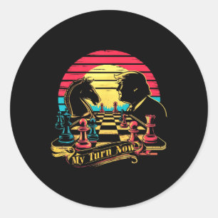 Donald Trump Usa President My Turn Now Take Americ Classic Round Sticker