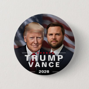Donald Trump vance 2028election  2 Inch Round Button