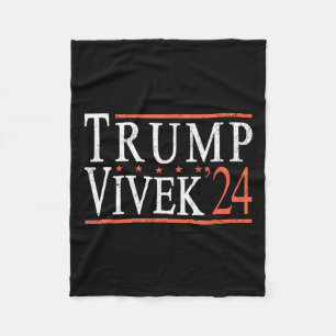 Donald Trump Vivek Ramaswamy 2024 President Republ Fleece Blanket