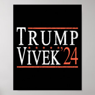 Donald Trump Vivek Ramaswamy 2024 President Republ Poster